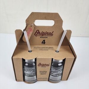 Orginal Mason 4 Piece Mason Jar Sippers 15 Oz
